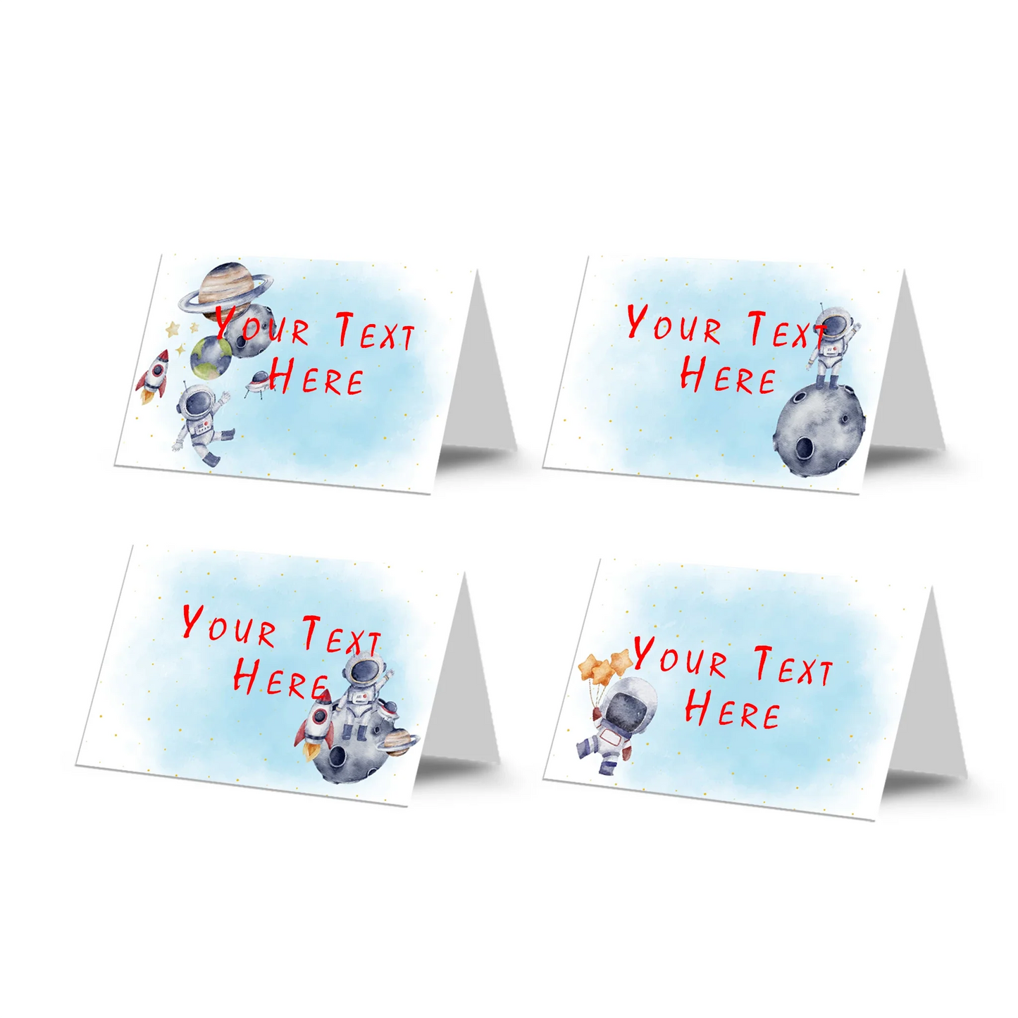 Astronaut Food Cards for labeling snacks at space-themed parties