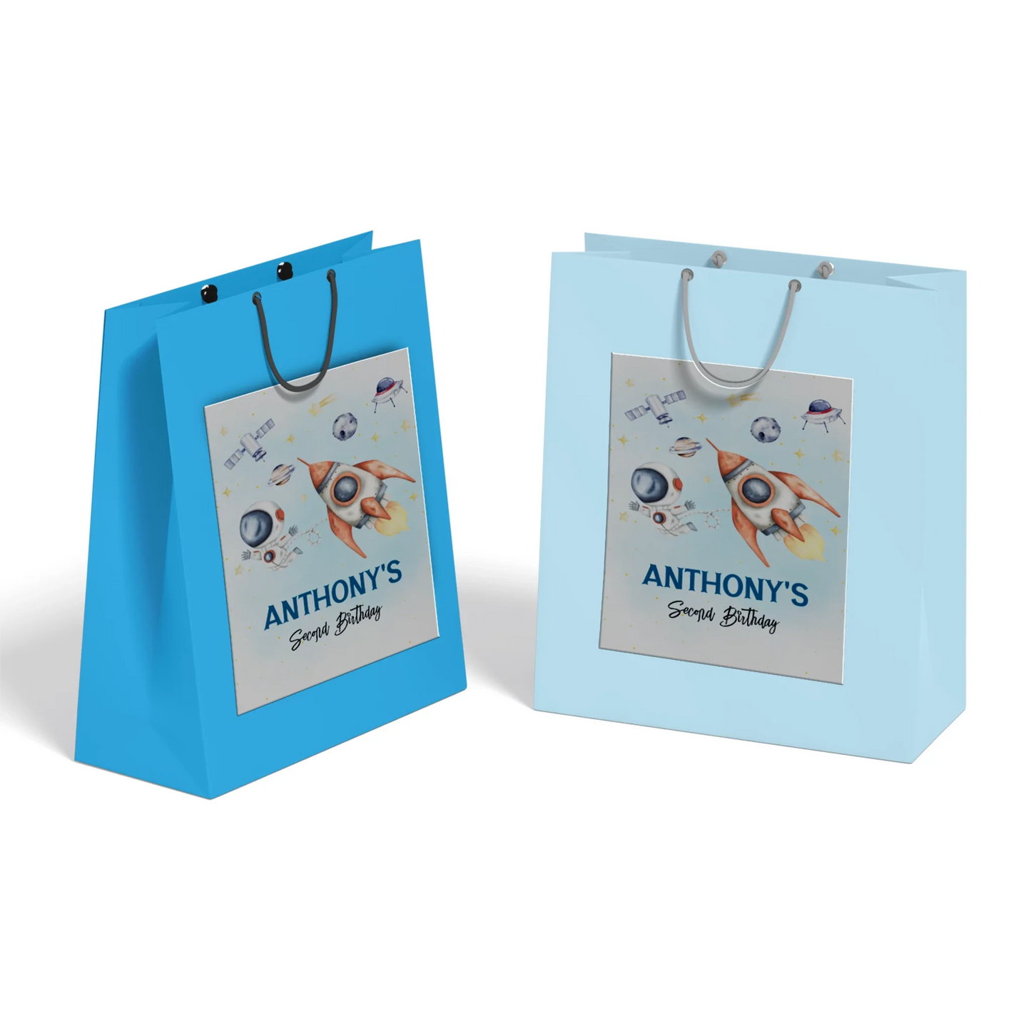 Astronaut Goodie Bag Label for personalized party treats