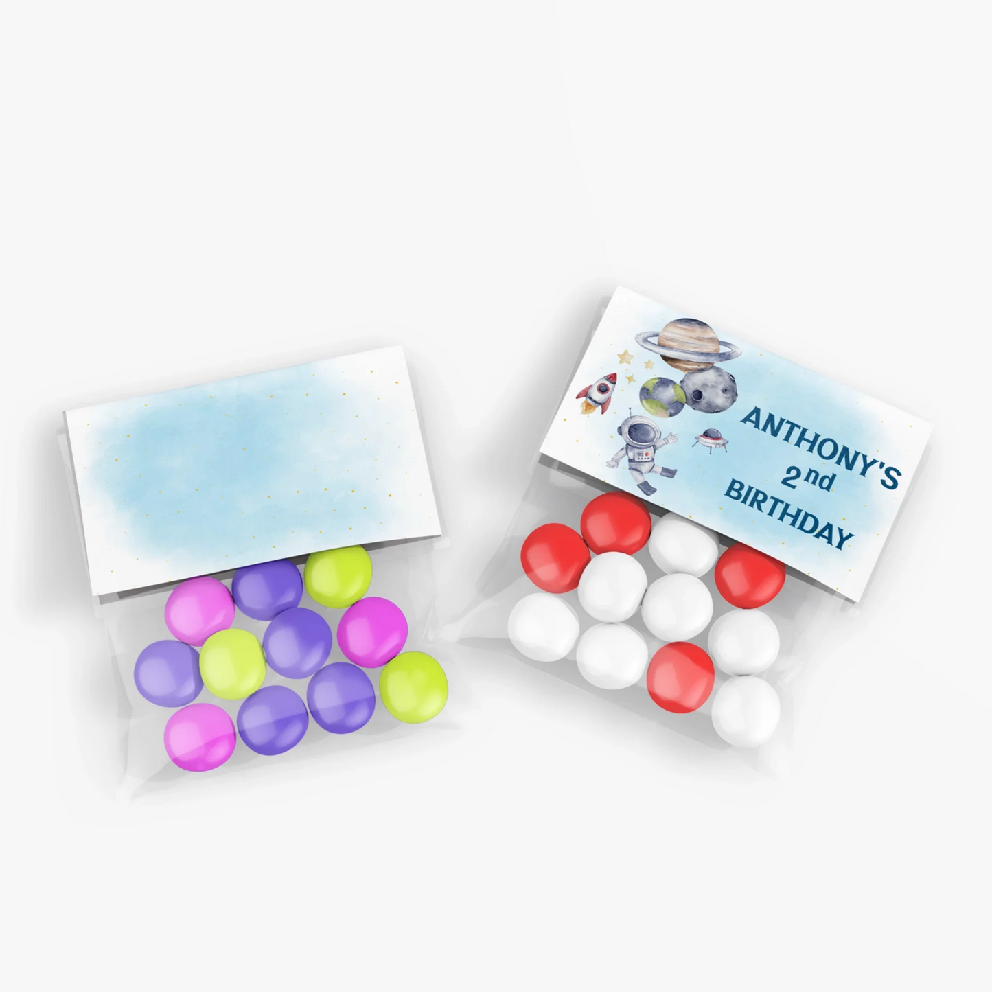 Astronaut Treat Bag Topper Label to finish off party treat bags