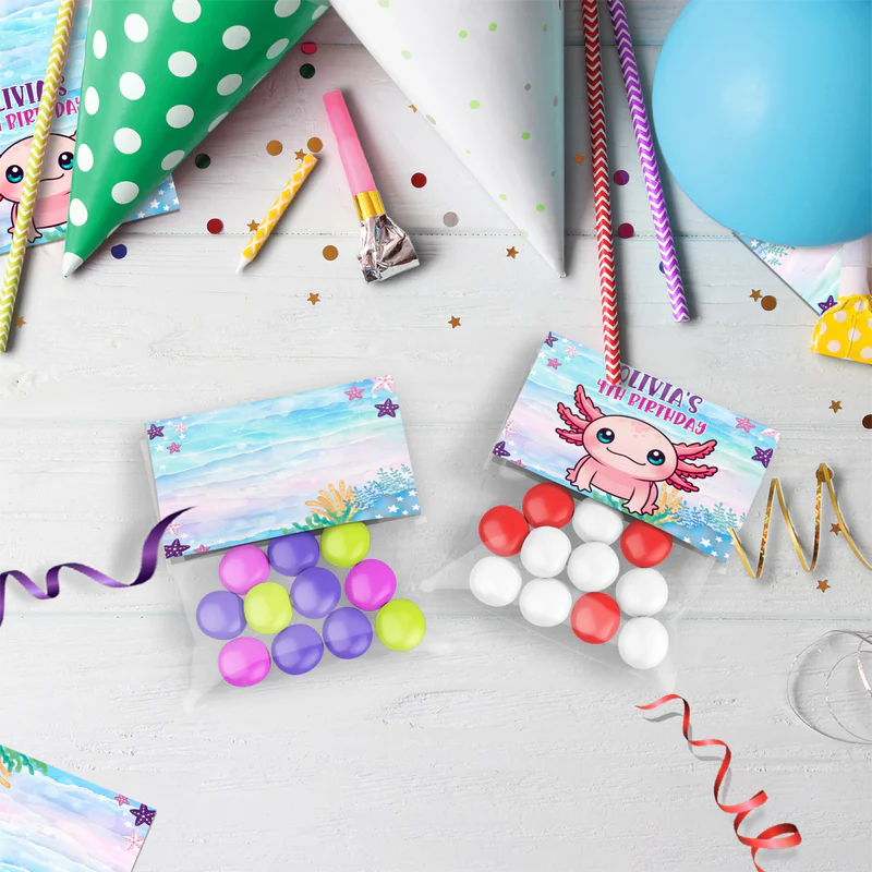 Axolotl Birthday Decorations, Axolotl birthday Party Supplies, Axolotl Themed, Axolotl Digital Template, Editable Axolotl Image SVG PNG