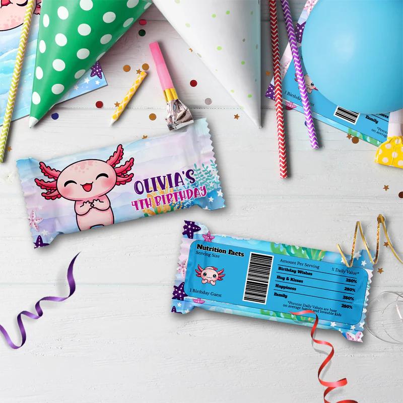 Axolotl Birthday Decorations, Axolotl birthday Party Supplies, Axolotl Themed, Axolotl Digital Template, Editable Axolotl Image SVG PNG