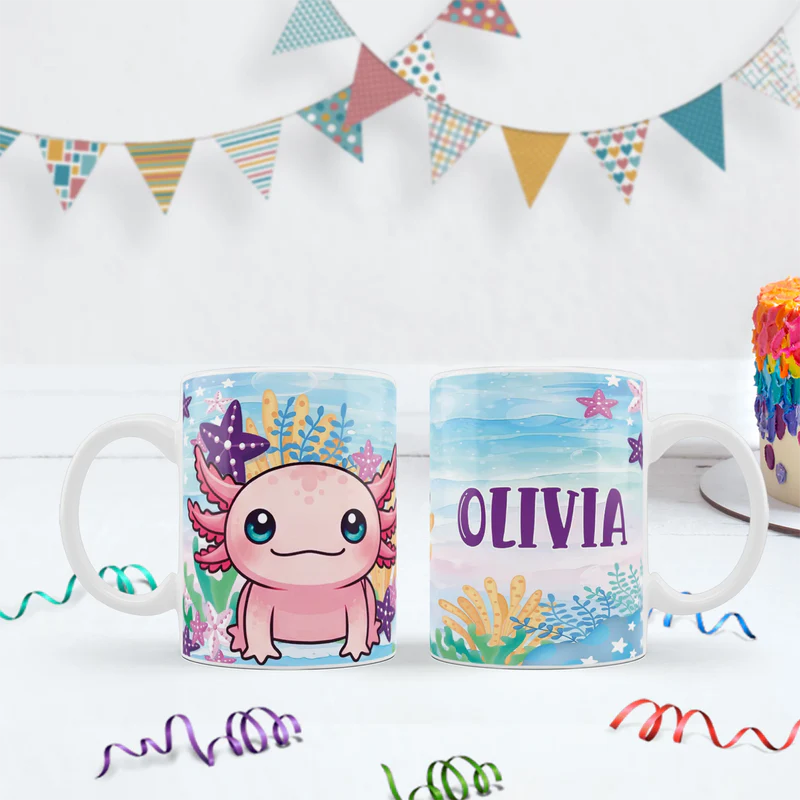 Axolotl Birthday Decorations, Axolotl birthday Party Supplies, Axolotl Themed, Axolotl Digital Template, Editable Axolotl Image SVG PNG