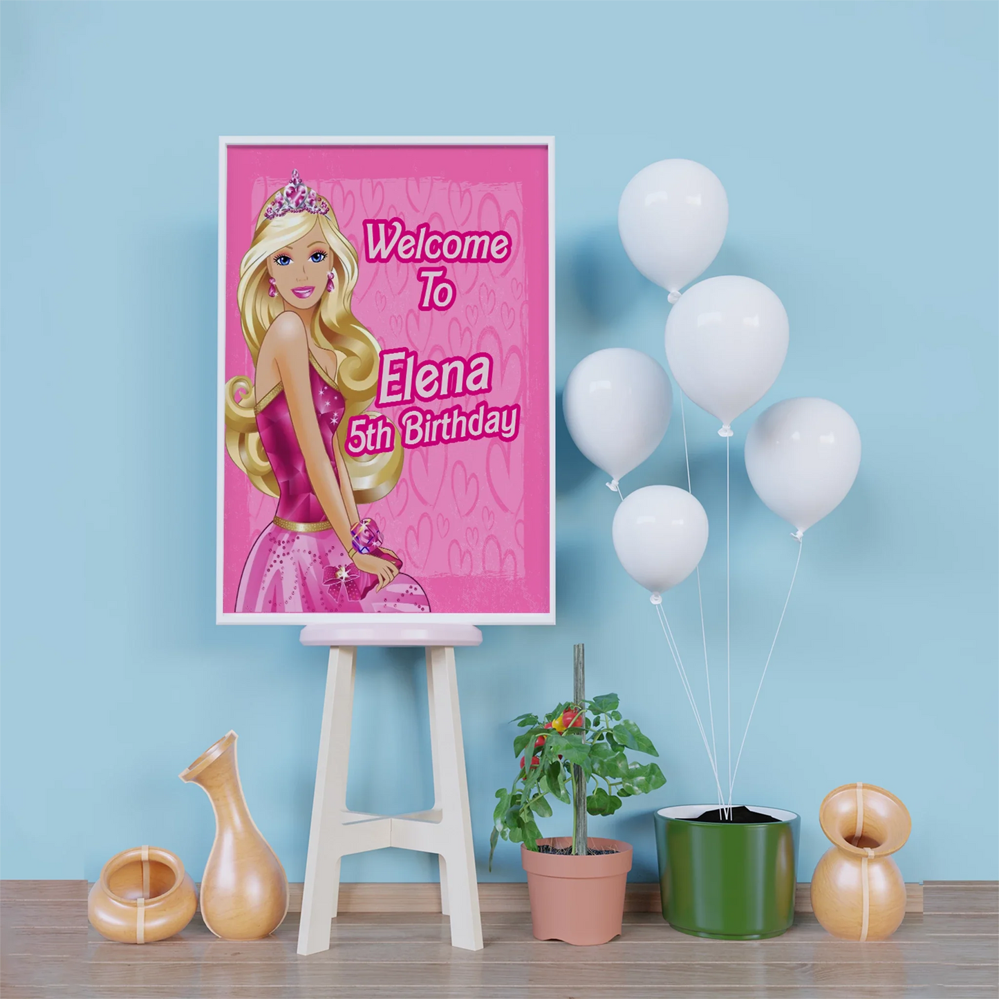 barbie Birthday Decorations, Ken Party Supplies, Play Doll Themed, Barbie Movie Digital Template, Editable Barbie Image SVG PNG