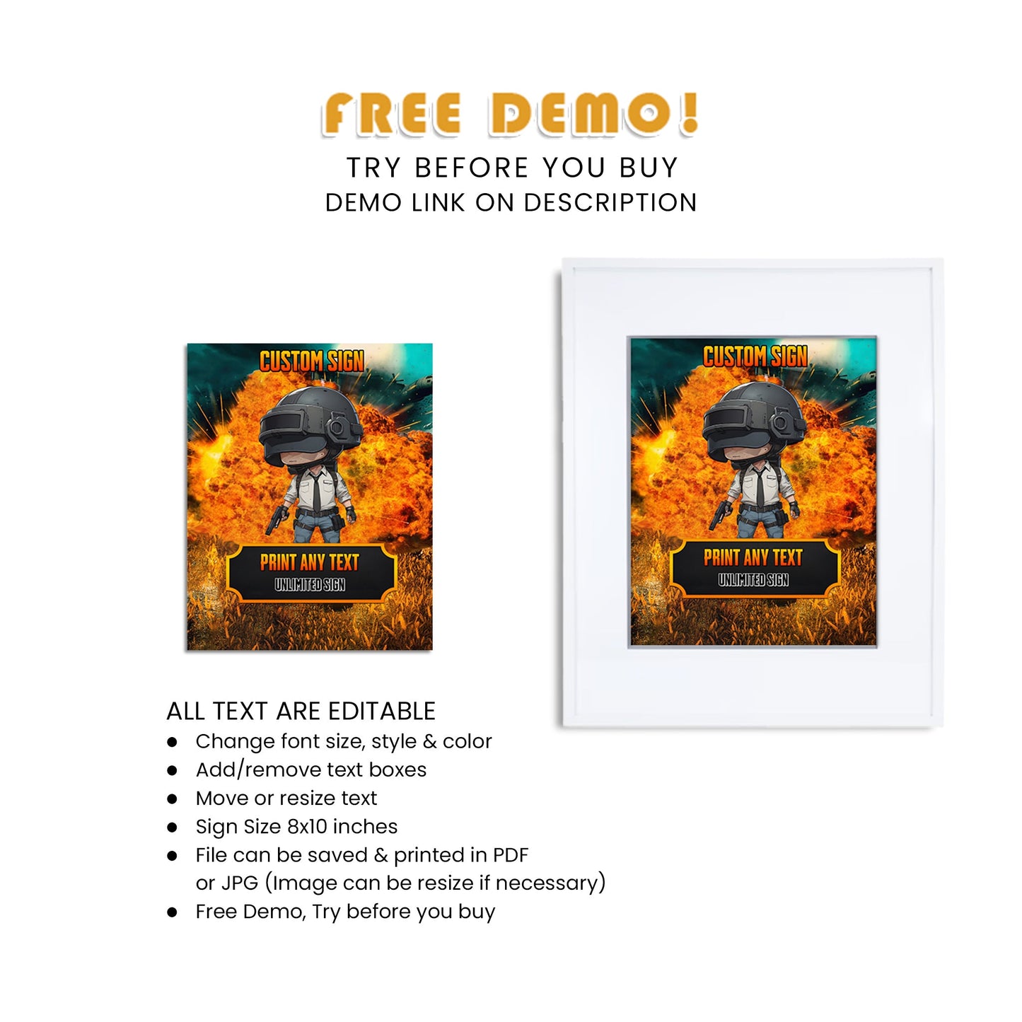 PUBG Custom Signs for Commanding Party Presence - Declare Your Party Zone