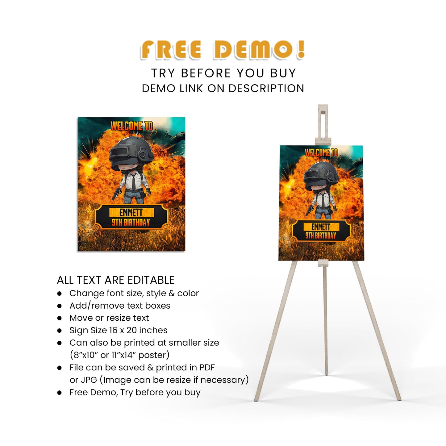 PUBG Welcome Signs for Greeting Your Squad - Start Your Party Mission