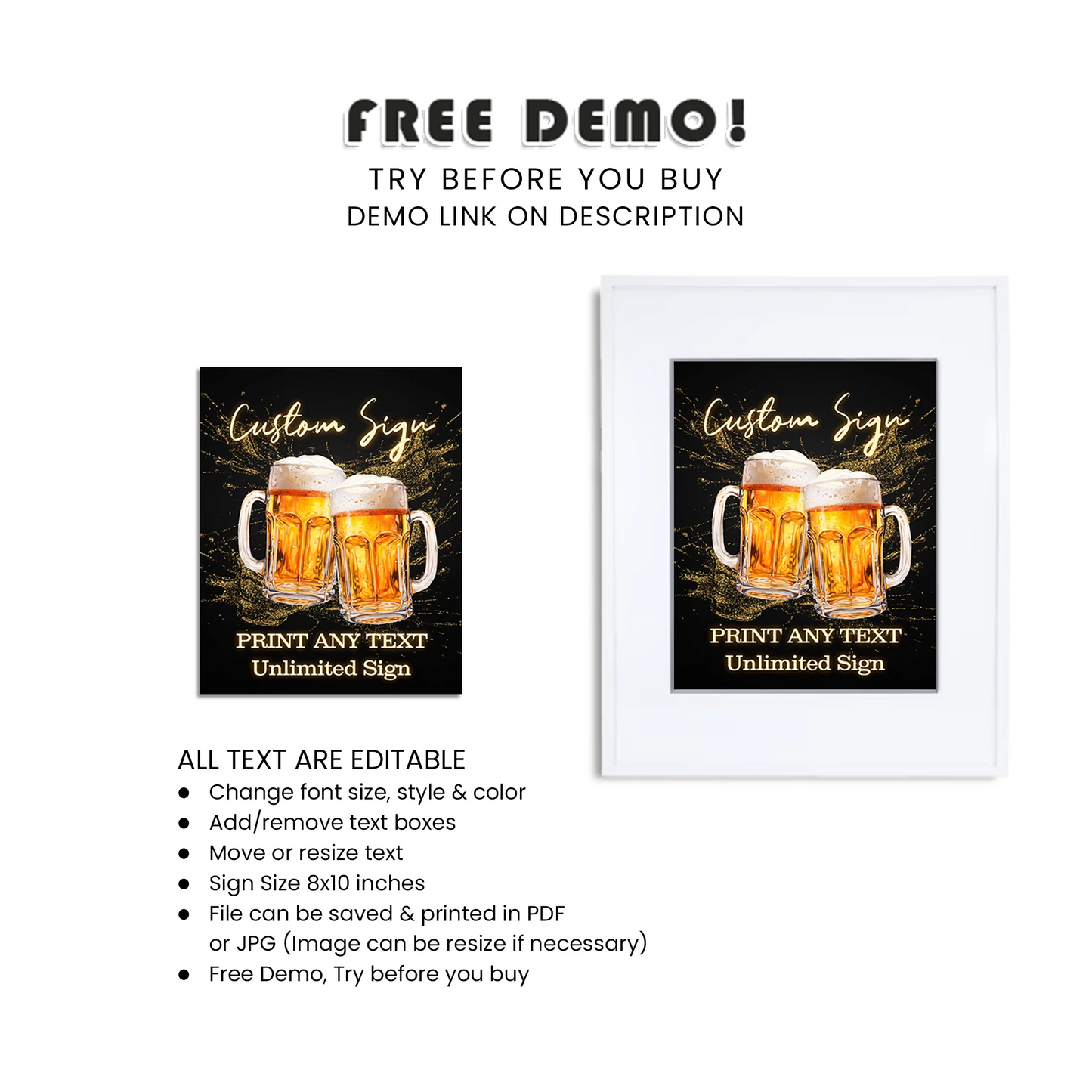 Beer Adult Birthday Custom Sign Adult Party Decor