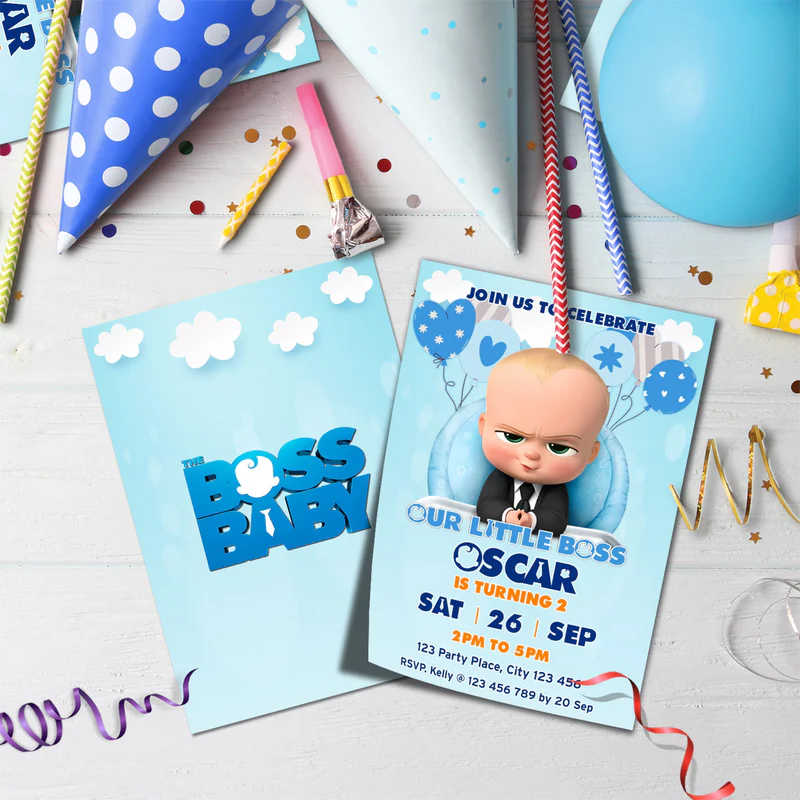 The Boss Baby Birthday Decorations, The Boss Baby Party Supplies, The Boss Baby Themed, The Boss Baby Digital Template, Editable The Boss Baby Image SVG PNG