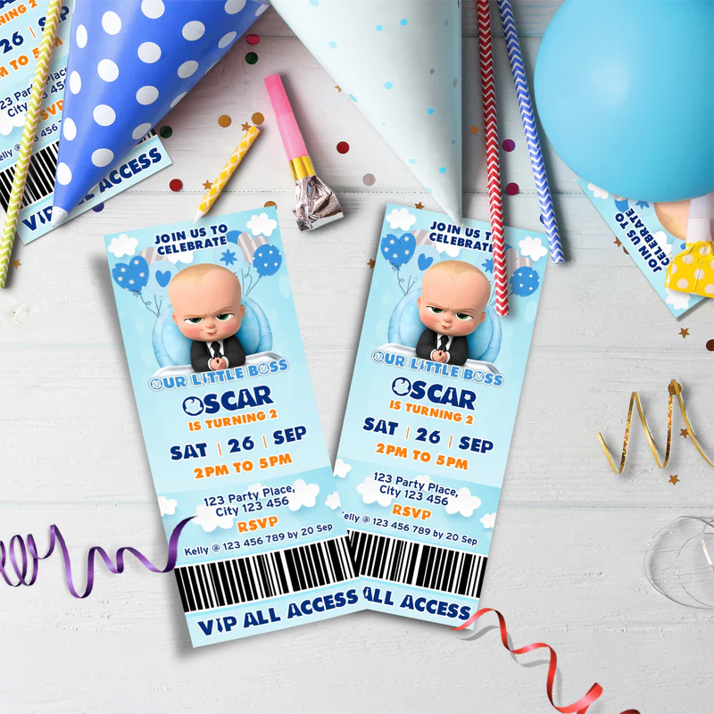 The Boss Baby Birthday Decorations, The Boss Baby Party Supplies, The Boss Baby Themed, The Boss Baby Digital Template, Editable The Boss Baby Image SVG PNG