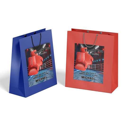 Boxing Themed Goody Bag Label