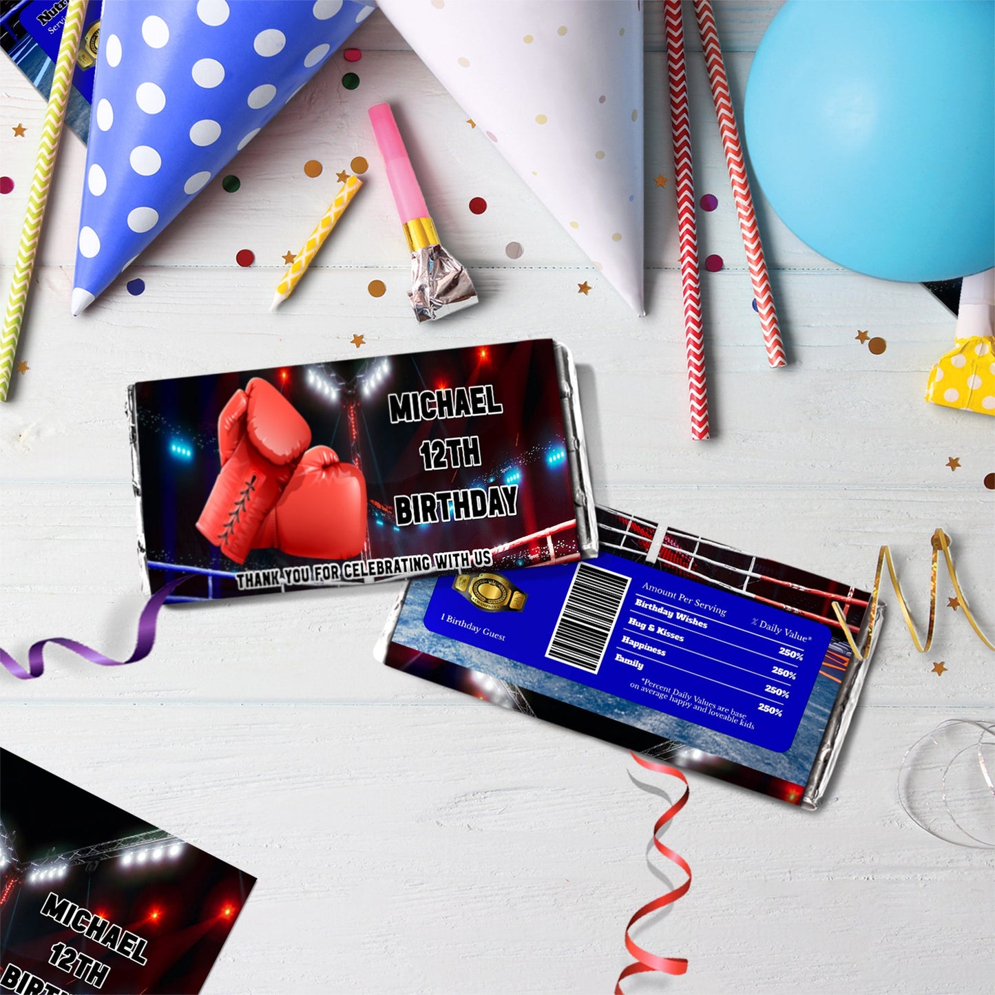 Boxing Birthday Decorations, Fight Night Party Supplies, Boxing Ring Themed, Boxing Digital Template, Editable Boxing Image SVG PNG