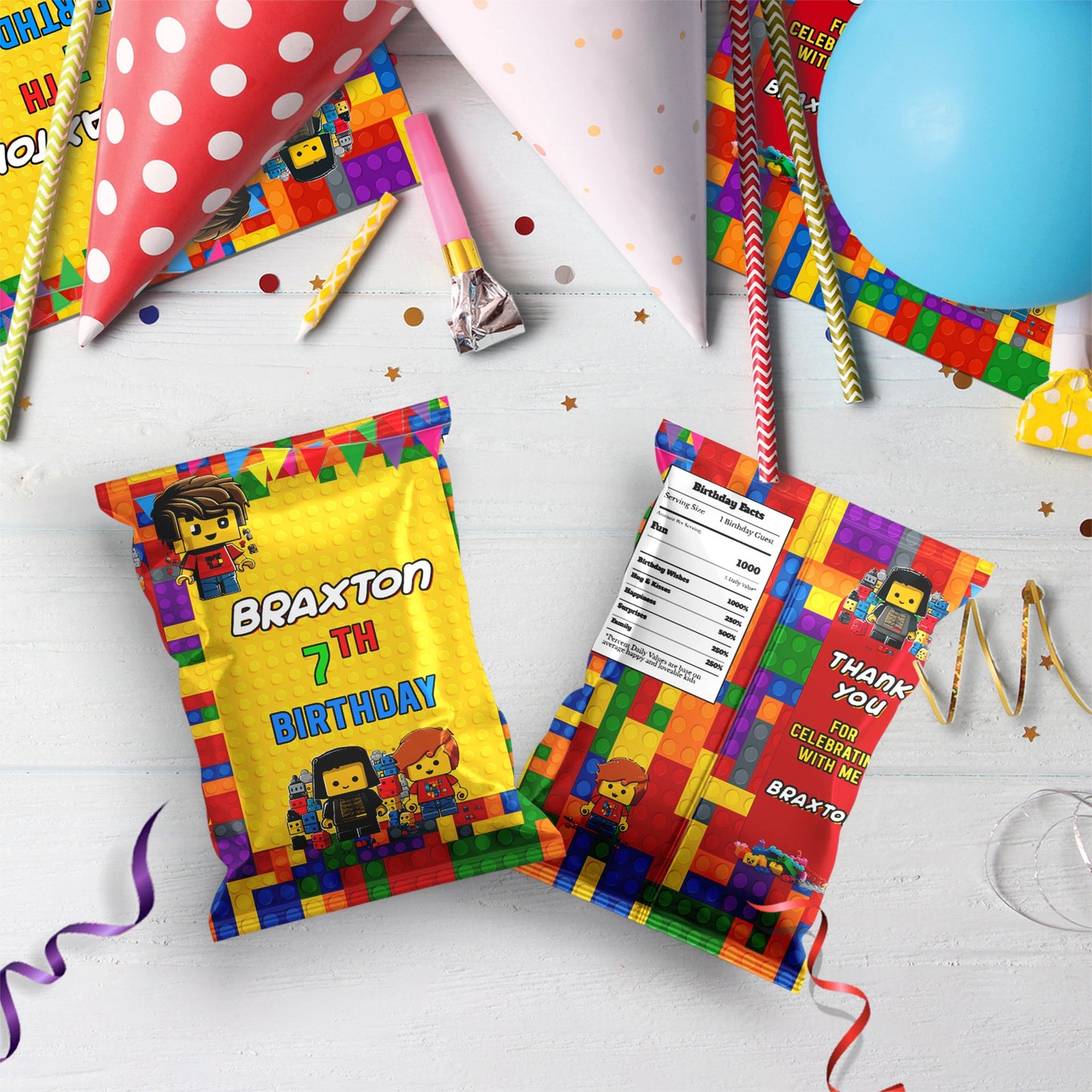 Lego City Birthday Decorations, Building Blocks Party Supplies, Bricks Themed, Lego Digital Template, Editable Brick Image SVG PNG