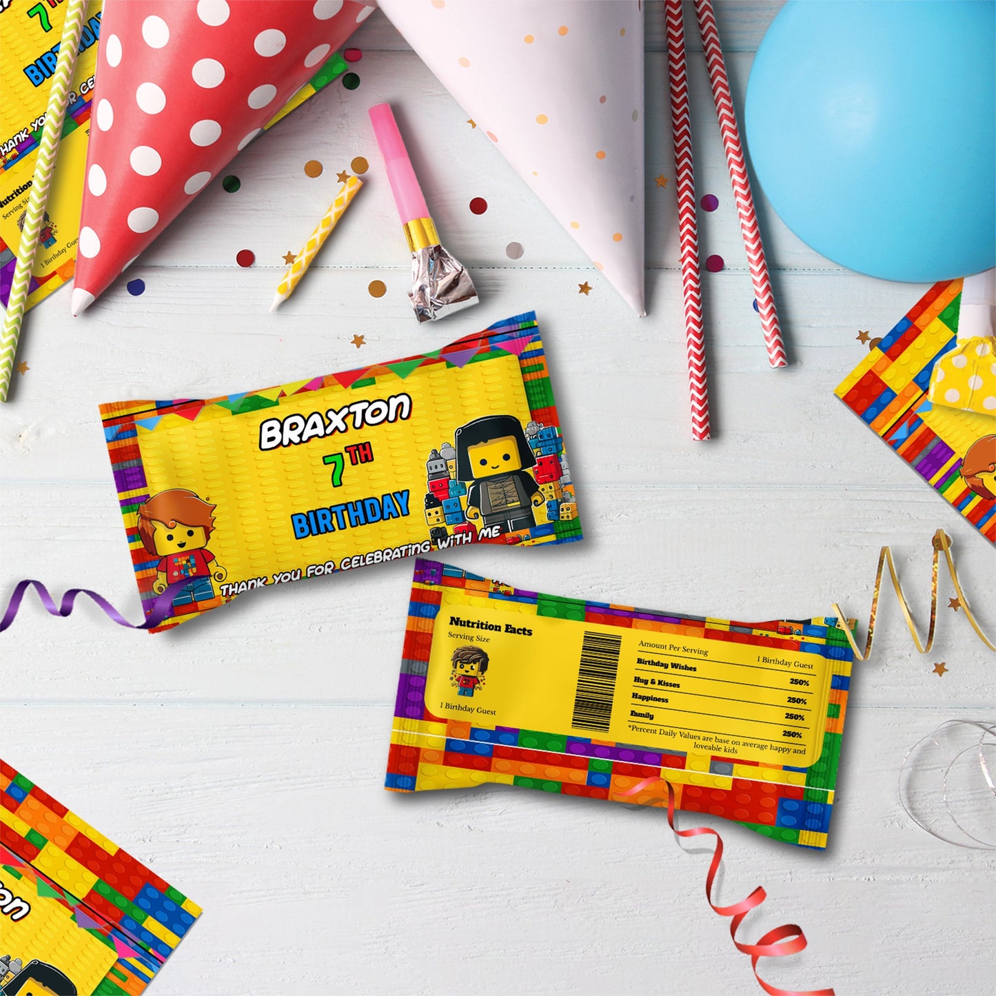 Lego City Birthday Decorations, Building Blocks Party Supplies, Bricks Themed, Lego Digital Template, Editable Brick Image SVG PNG