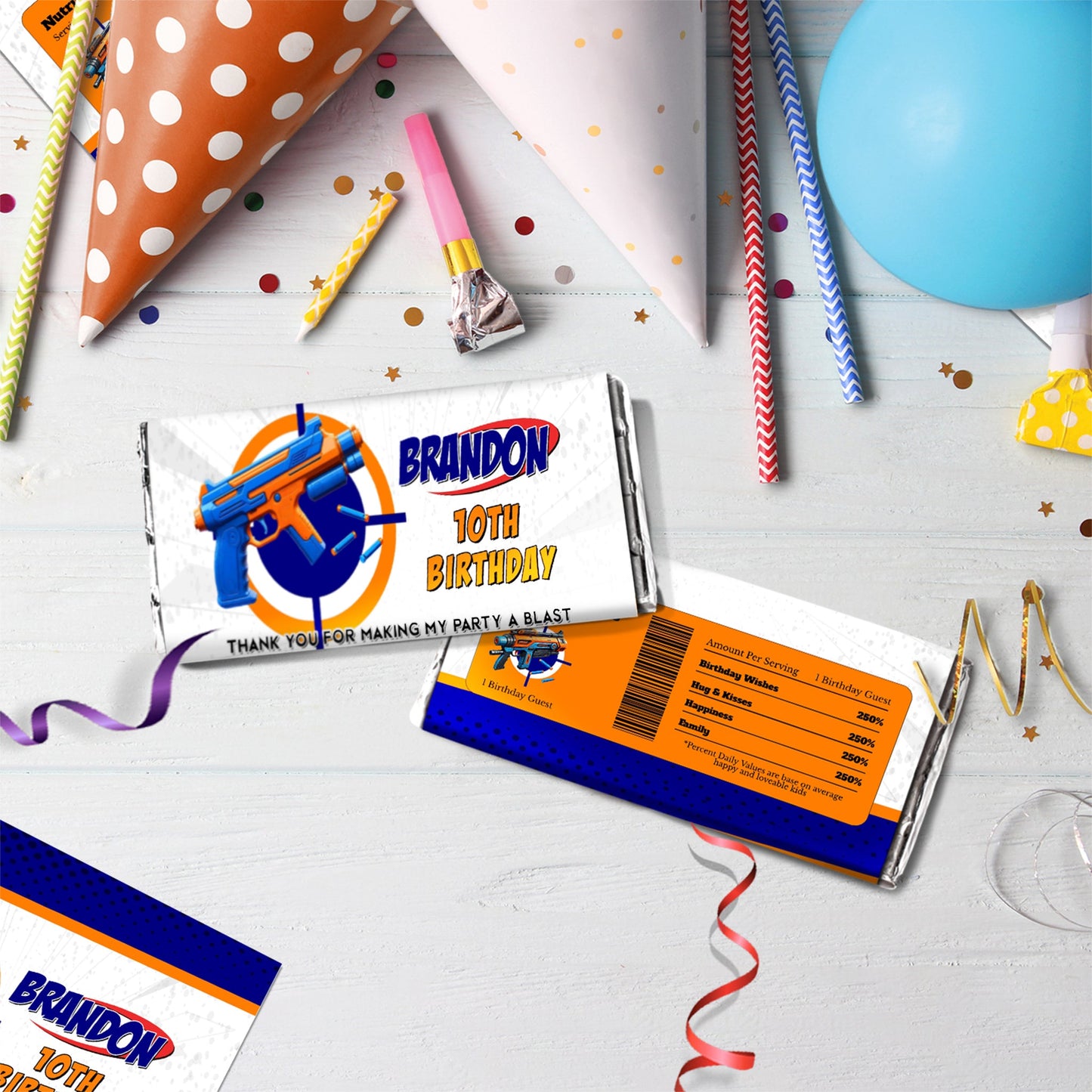 Nerf Birthday Decorations, Water Gun Party Supplies, Gun War Themed, Dart Gun Digital Template, Editable Dart Gun Image SVG PNG