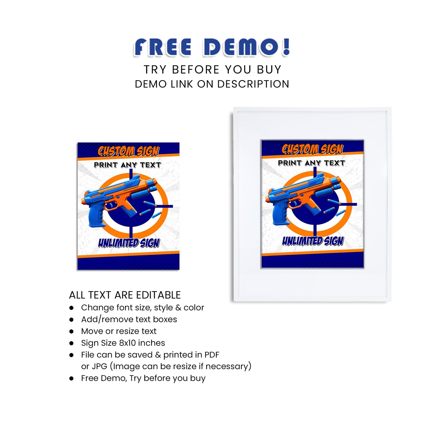 Make a Statement: Nerf Custom Sign for Personalized Parties