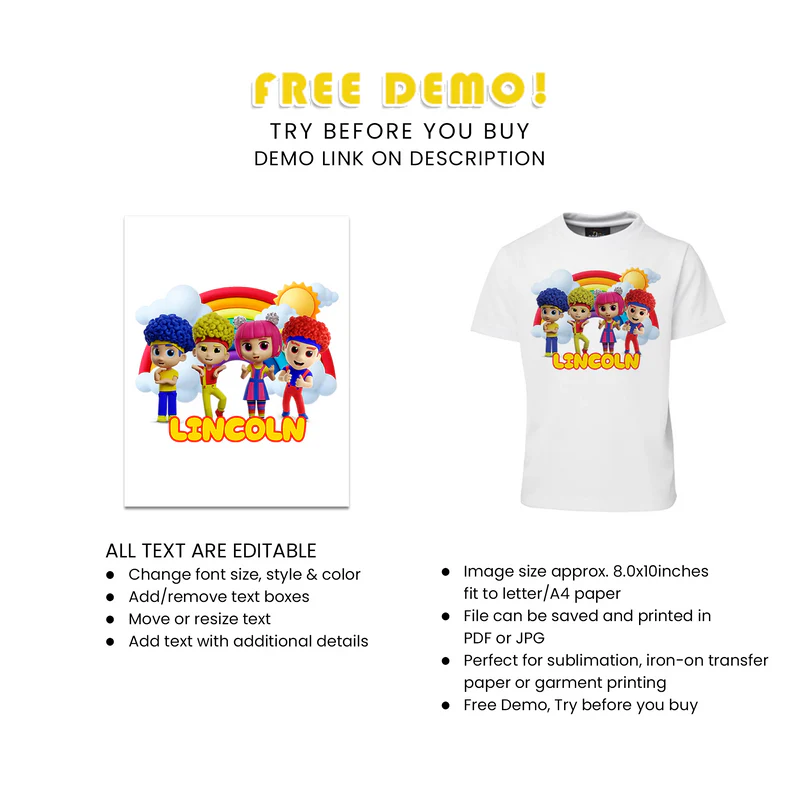 D Billions Sublimation T-Shirt Kids Birthday Shirt