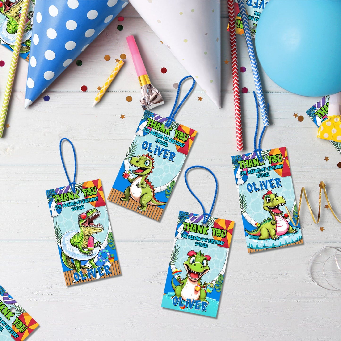 Dinosaur Birthday Decorations, Trex Party Supplies, Jurassic Park Themed, Dino Pool Party Digital Template, Editable Dinosaur Image SVG PNG