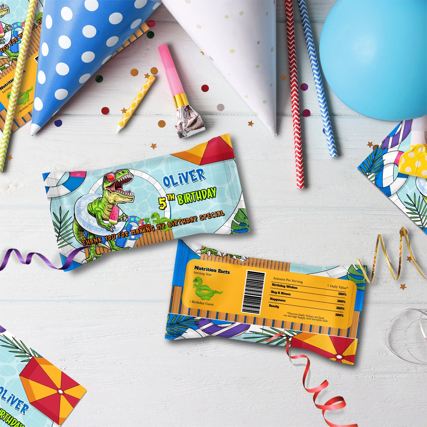 Dinosaur Birthday Decorations, Trex Party Supplies, Jurassic Park Themed, Dino Pool Party Digital Template, Editable Dinosaur Image SVG PNG