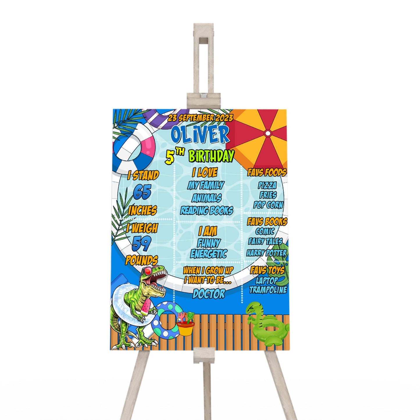 Dinosaur milestone poster for special occasions