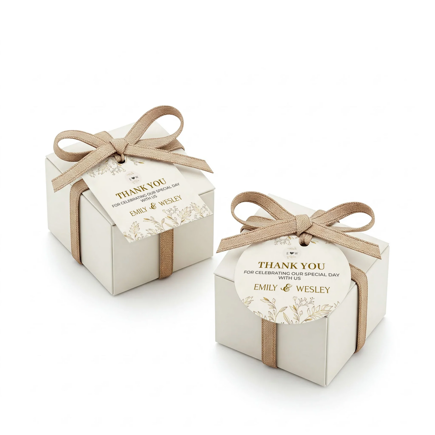Gold Wild Flower DIY Wedding Gift Tags