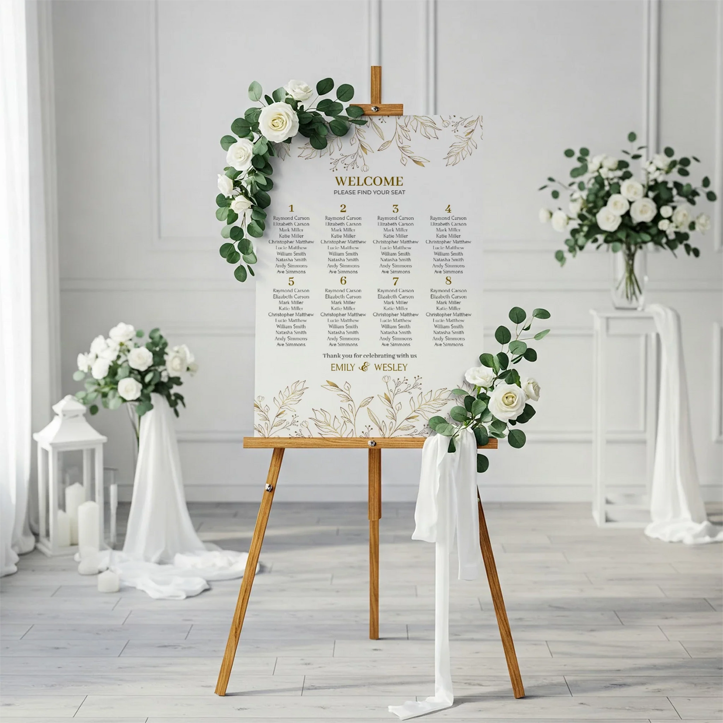 Gold Flower DIY Wedding, Gold Foil Wedding Party Supplies, Golden Flower Themed, Gold Wild Digital Template, Editable Gold Wild Flower Image SVG PNG