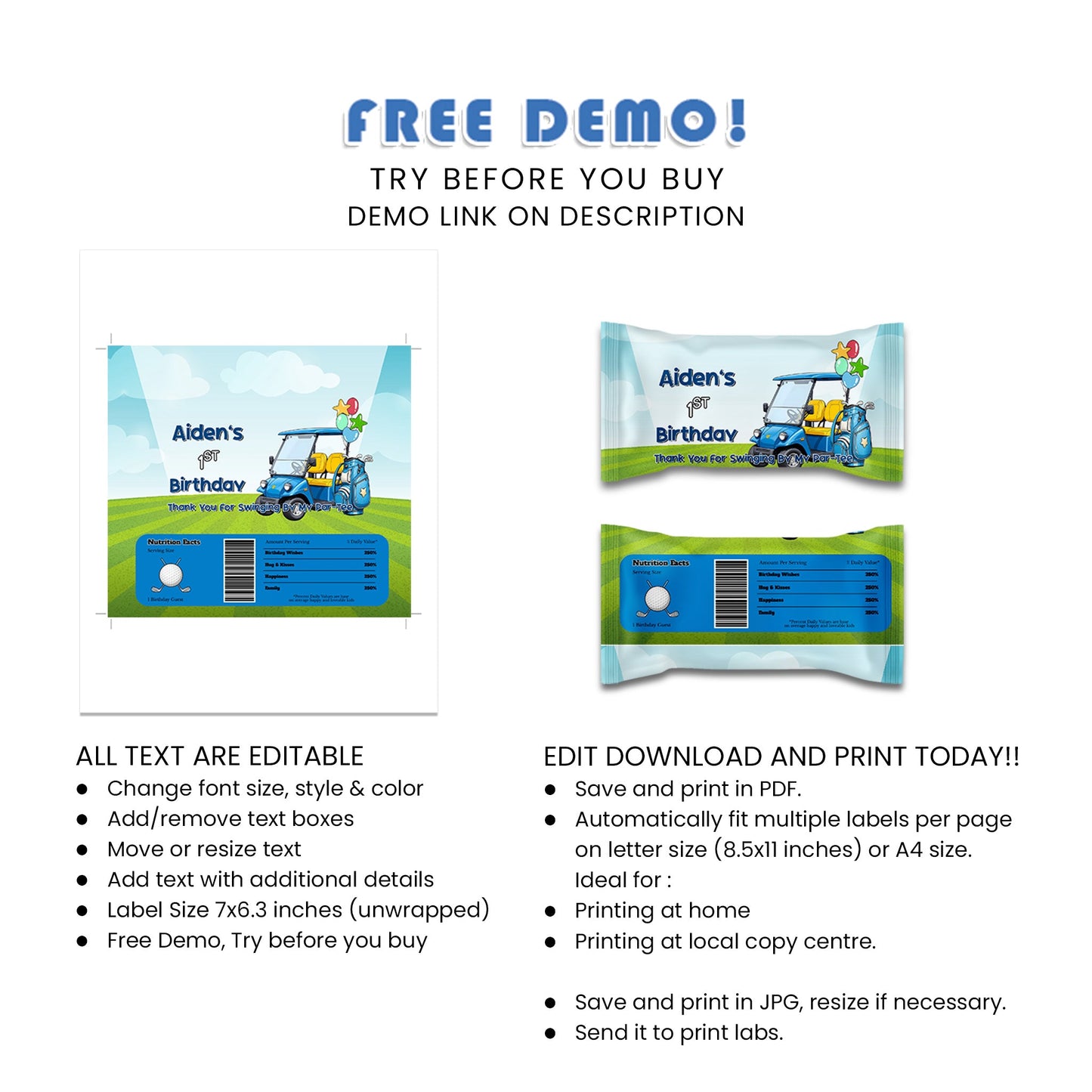 Personalized Golf Skittles Labels - Colorful and Custom for Your Golf Event