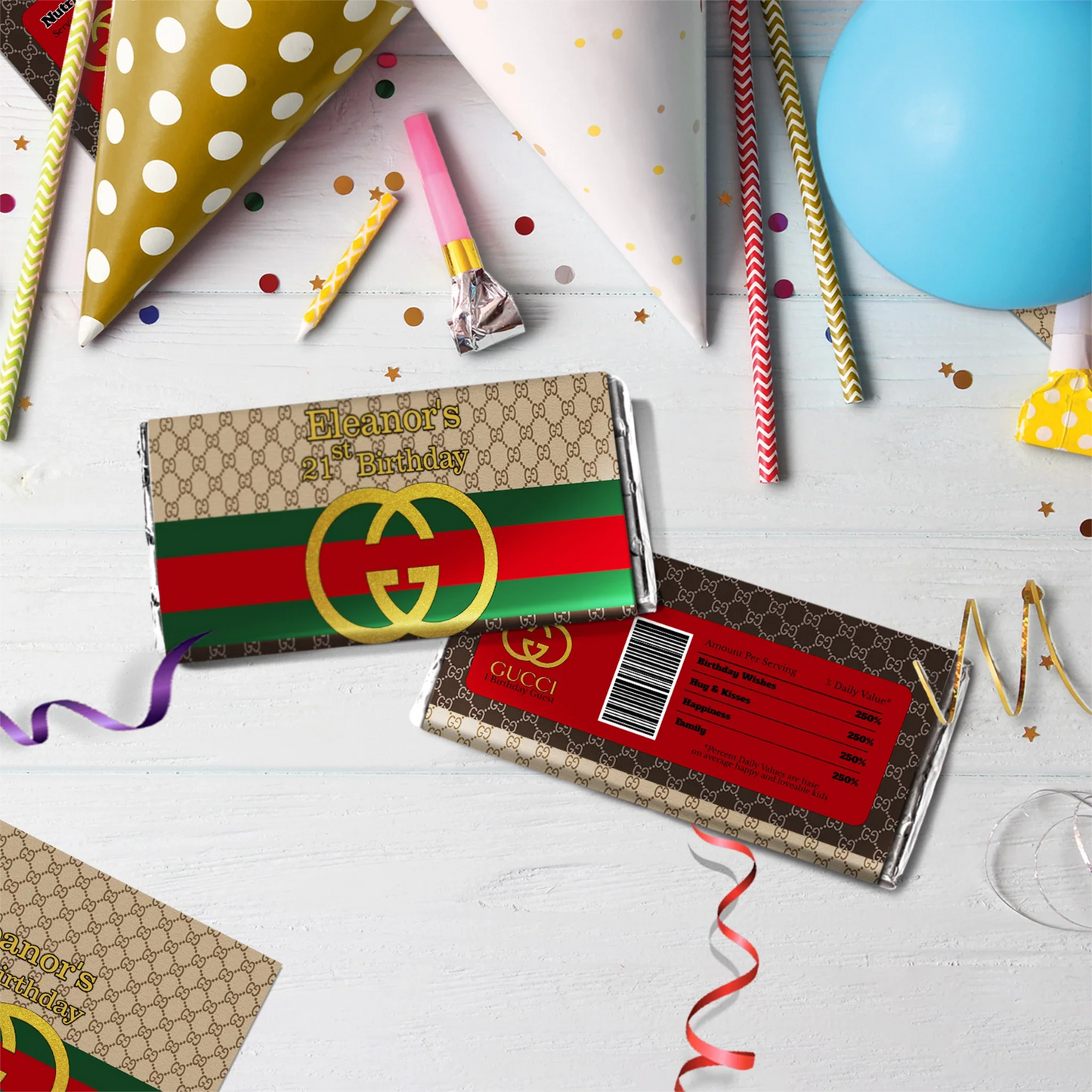 Gucci Inspired Birthday Decorations, Gucci Inspired Party Supplies, Gucci Inspired Themed, Gucci Style Inspired Digital Template, Editable Gucci Inspired Image SVG PNG