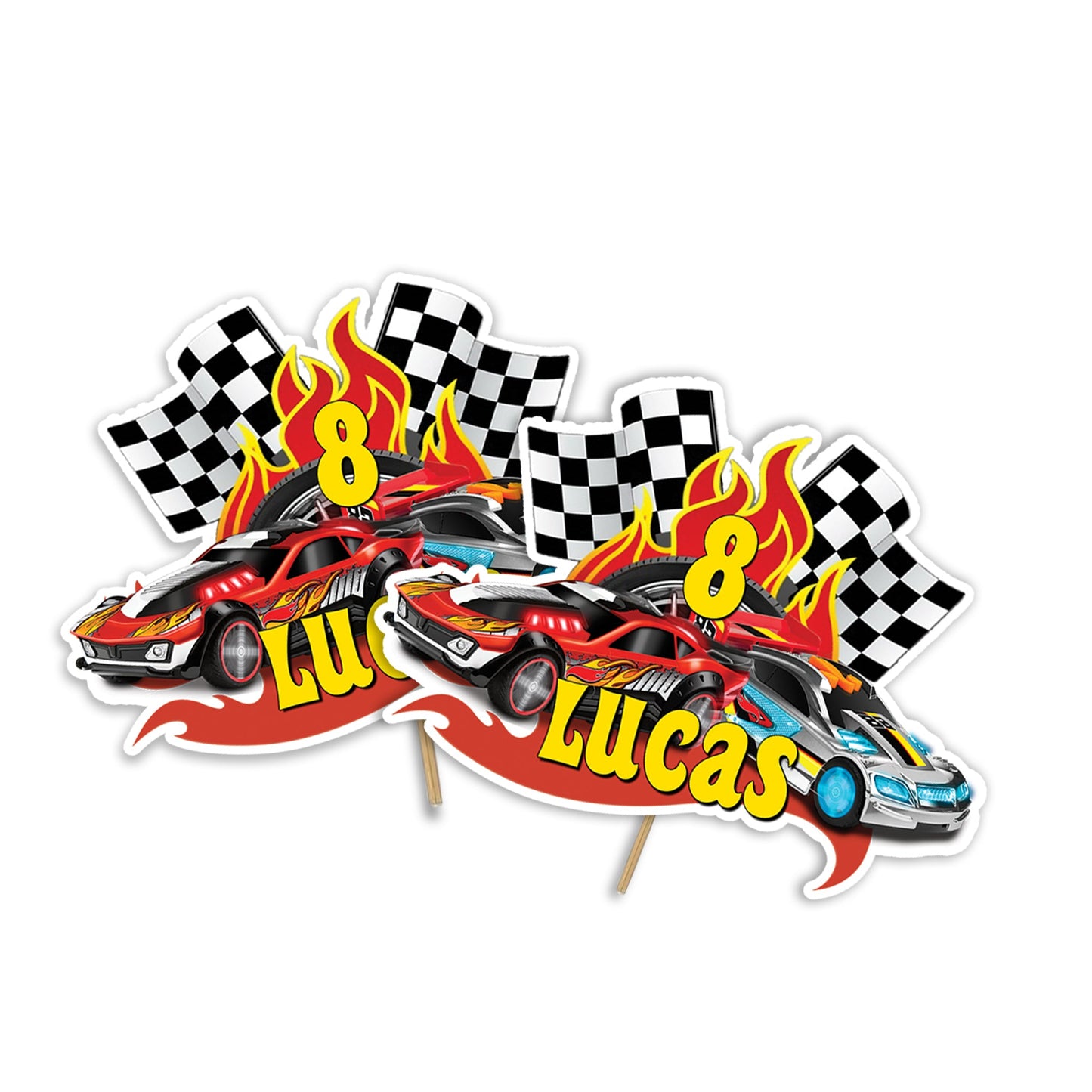 Personalized Hot Wheels Cake Toppers
