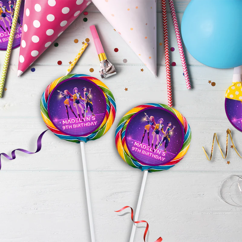 Demon Hunters Birthday Decorations, Huntrix Party Supplies, Kpop Demon Hunters Themed, Demon Hunters Digital Template, Editable Huntrix Kpop Demon Hunters Image SVG PNG