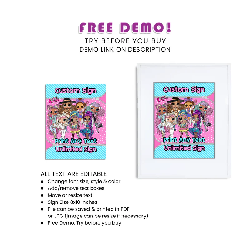 LOL Dolls Custom Sign