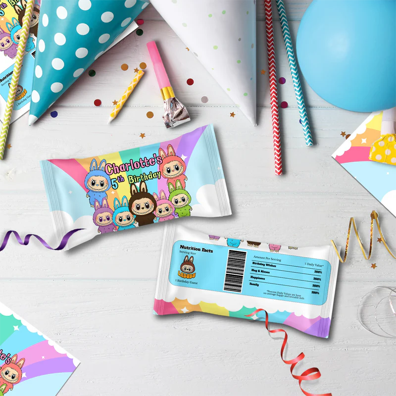 Labubu the monsters Birthday Decorations, Labubu Party Supplies, Labubu Themed, Labubu Digital Template, Editable Labubu Image SVG PNG