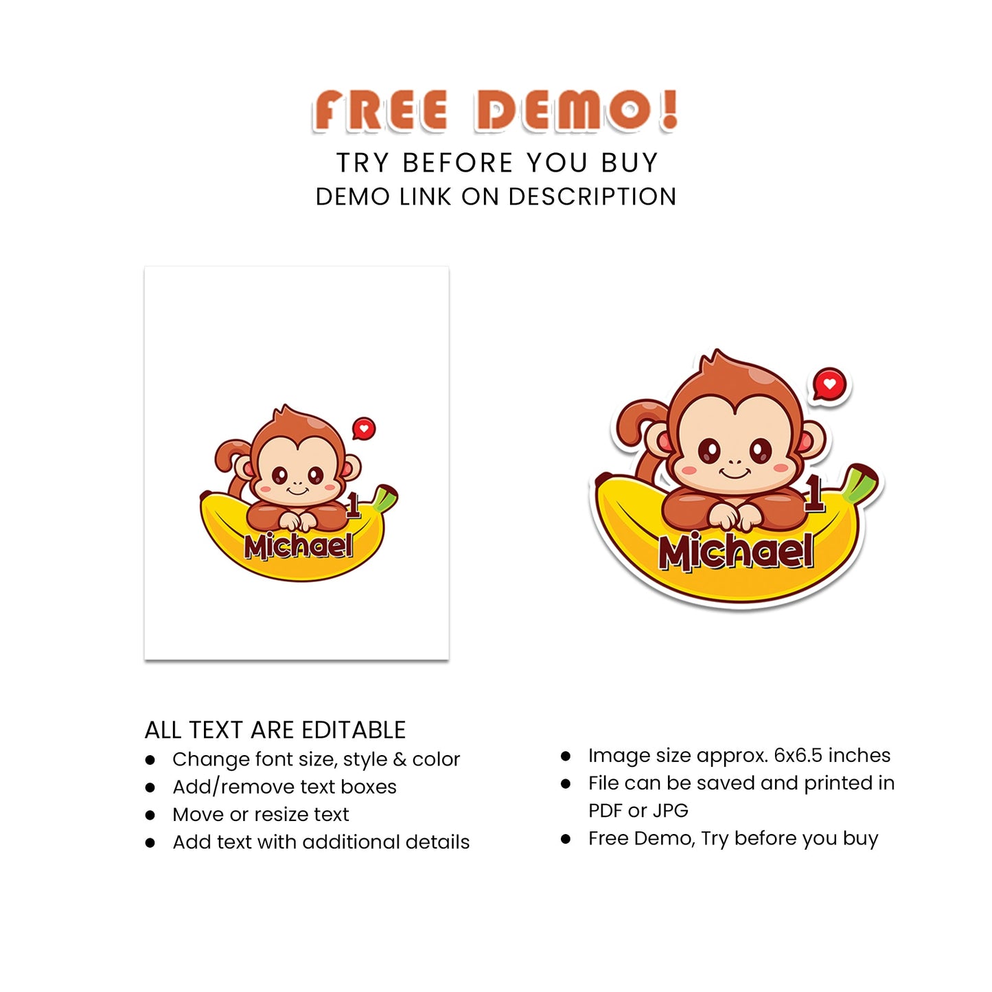 Celebrate with Little Monkey - Custom Cake Toppers for Joyful Birthday Parties