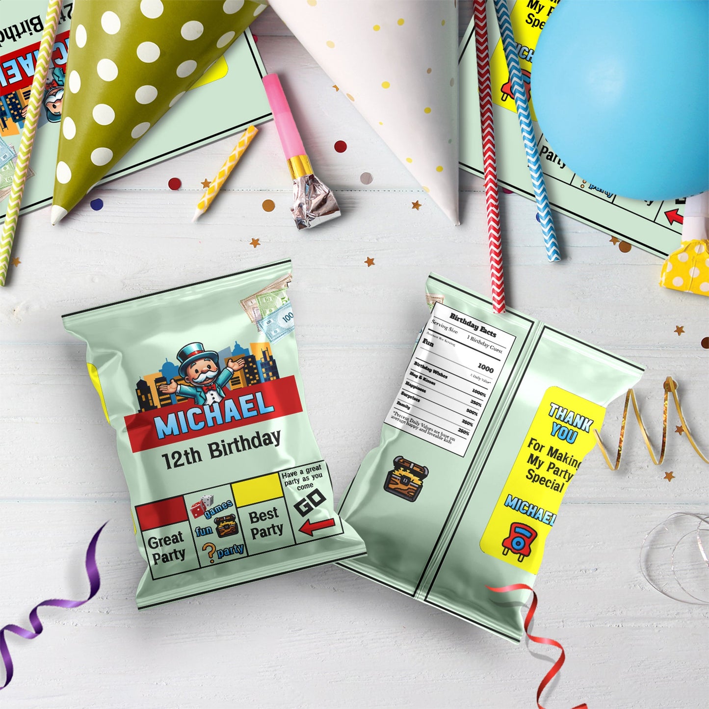 Monopoly Go Birthday Decorations, Monopoly Board Game Party Supplies, Sleepover Board Game Themed, Game Night Digital Template, Editable Monopoly Game Image SVG PNG