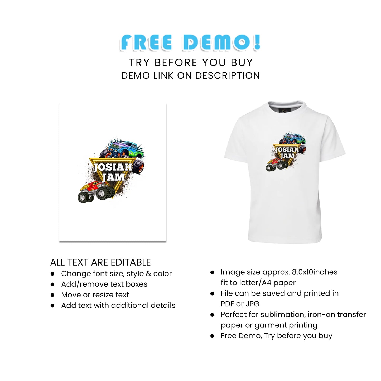 Monster Jam Sublimation T-Shirt