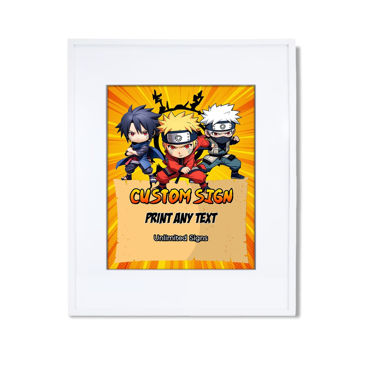 Naruto themed custom sign