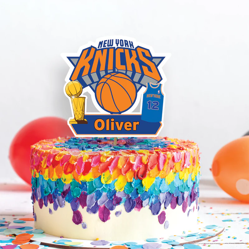 New York Knicks Birthday Decorations, NBA Team Party Supplies, NBA Basketball Team Themed, NewYork Knicks Digital Template, Editable New York Knicks Image SVG PNG
