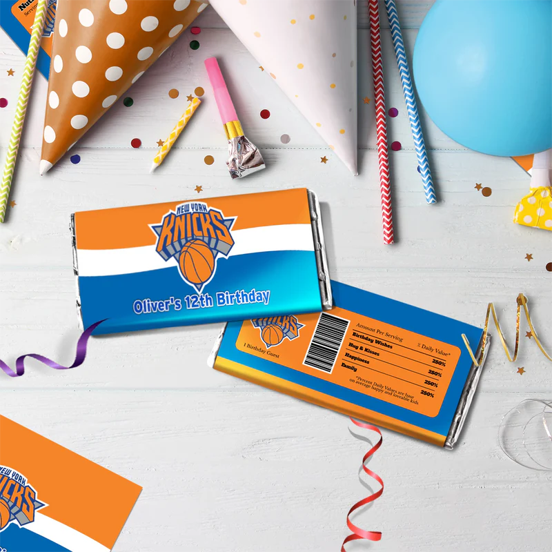 New York Knicks Birthday Decorations, NBA Team Party Supplies, NBA Basketball Team Themed, NewYork Knicks Digital Template, Editable New York Knicks Image SVG PNG