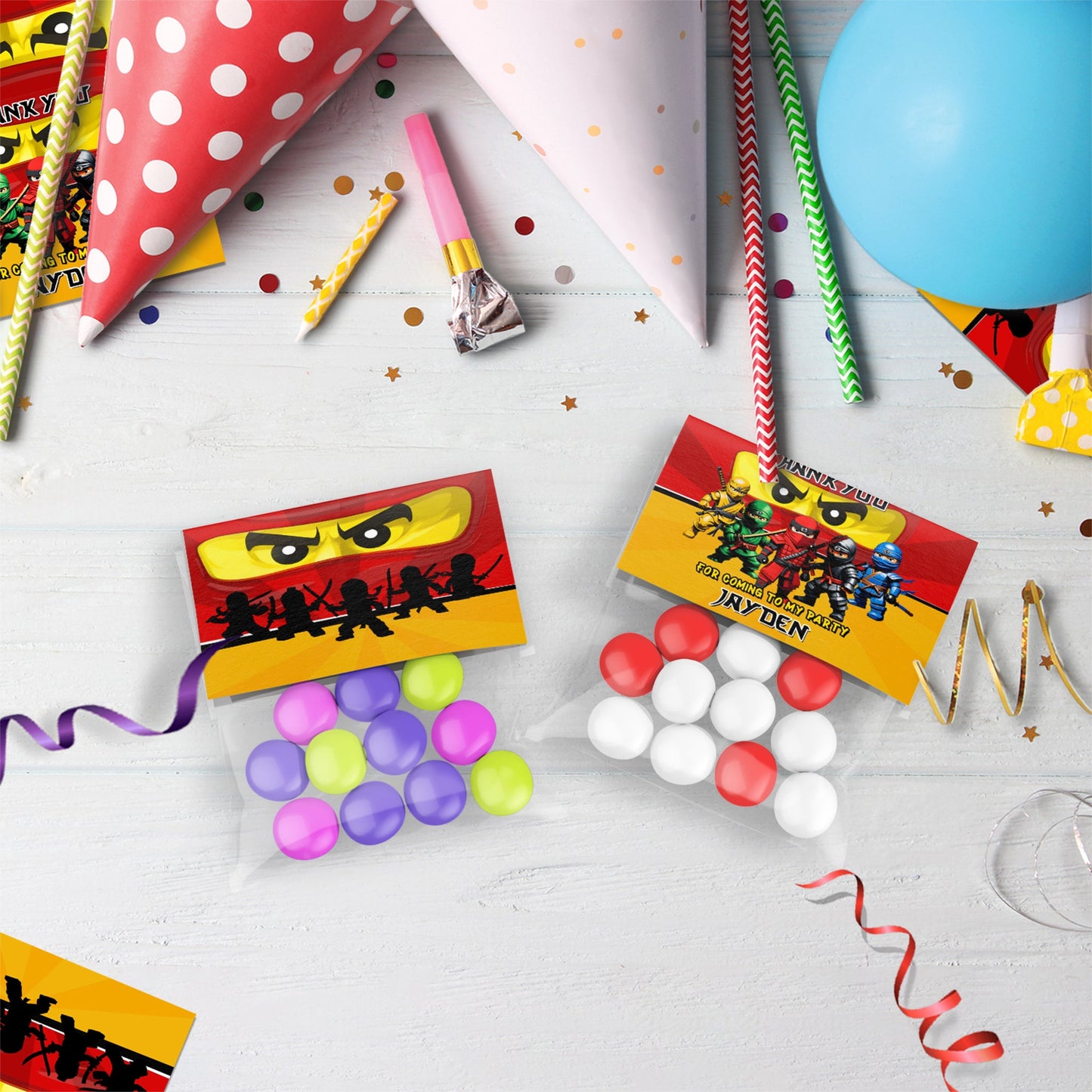Ninjago Birthday Decorations, Lego Ninja Party Supplies, Ninja Themed, Ninja Lego Digital Template, Editable Ninja Figure Image SVG PNG
