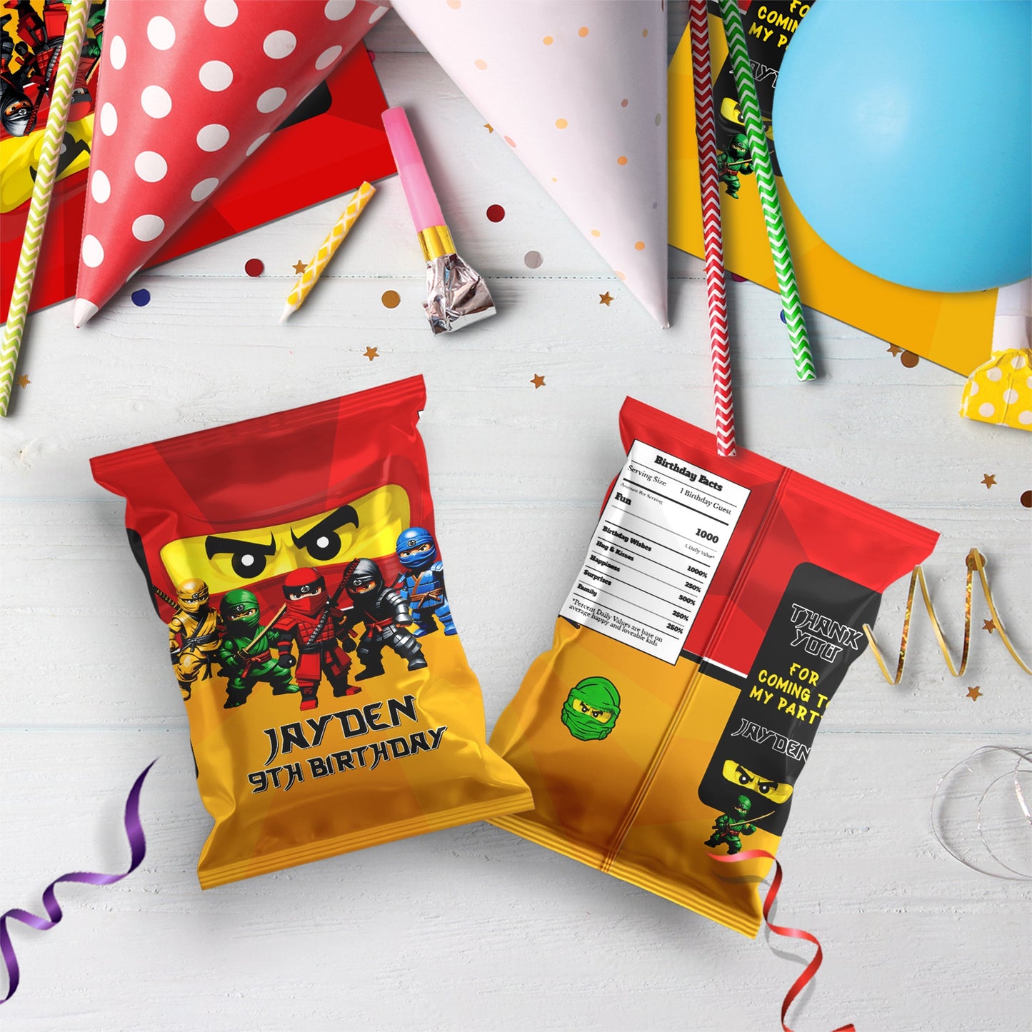 Ninjago Birthday Decorations, Lego Ninja Party Supplies, Ninja Themed, Ninja Lego Digital Template, Editable Ninja Figure Image SVG PNG