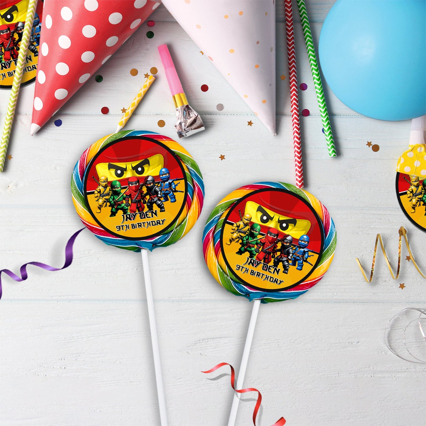 Ninjago Birthday Decorations, Lego Ninja Party Supplies, Ninja Themed, Ninja Lego Digital Template, Editable Ninja Figure Image SVG PNG