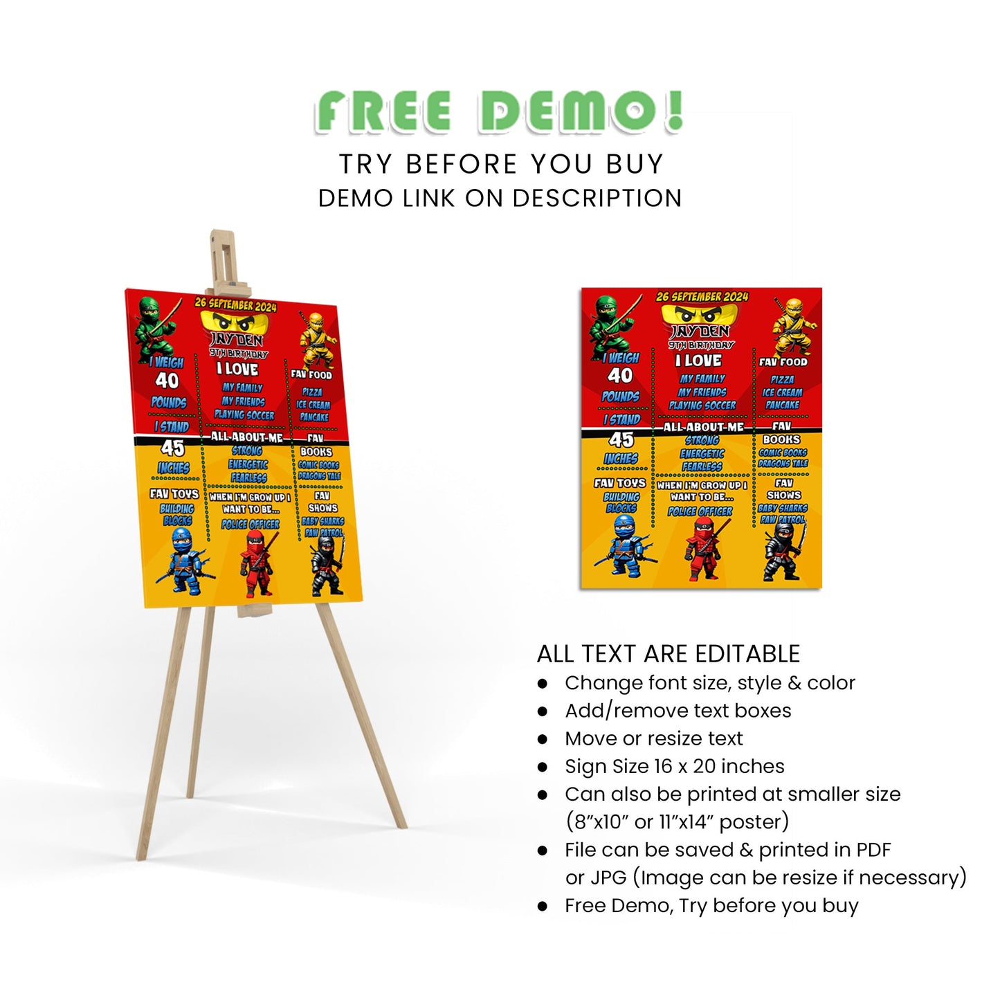 Celebrate Your Milestones with Our Ninja Figure Milestone Poster