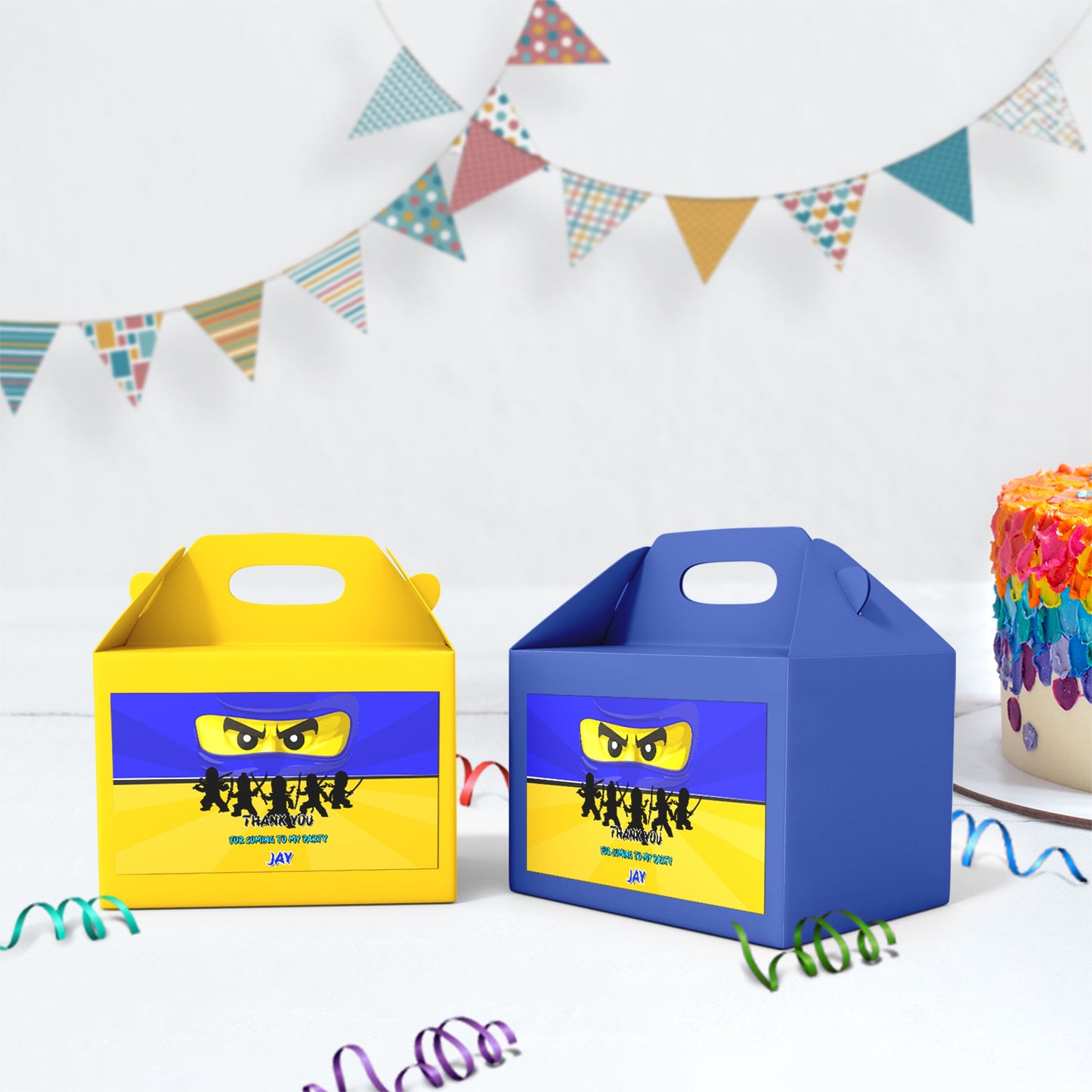 Ninjago Birthday Decorations, Lego Ninja Party Supplies, Ninjago Blue Themed, Ninja Lego Digital Template, Editable Ninjago Image SVG PNG