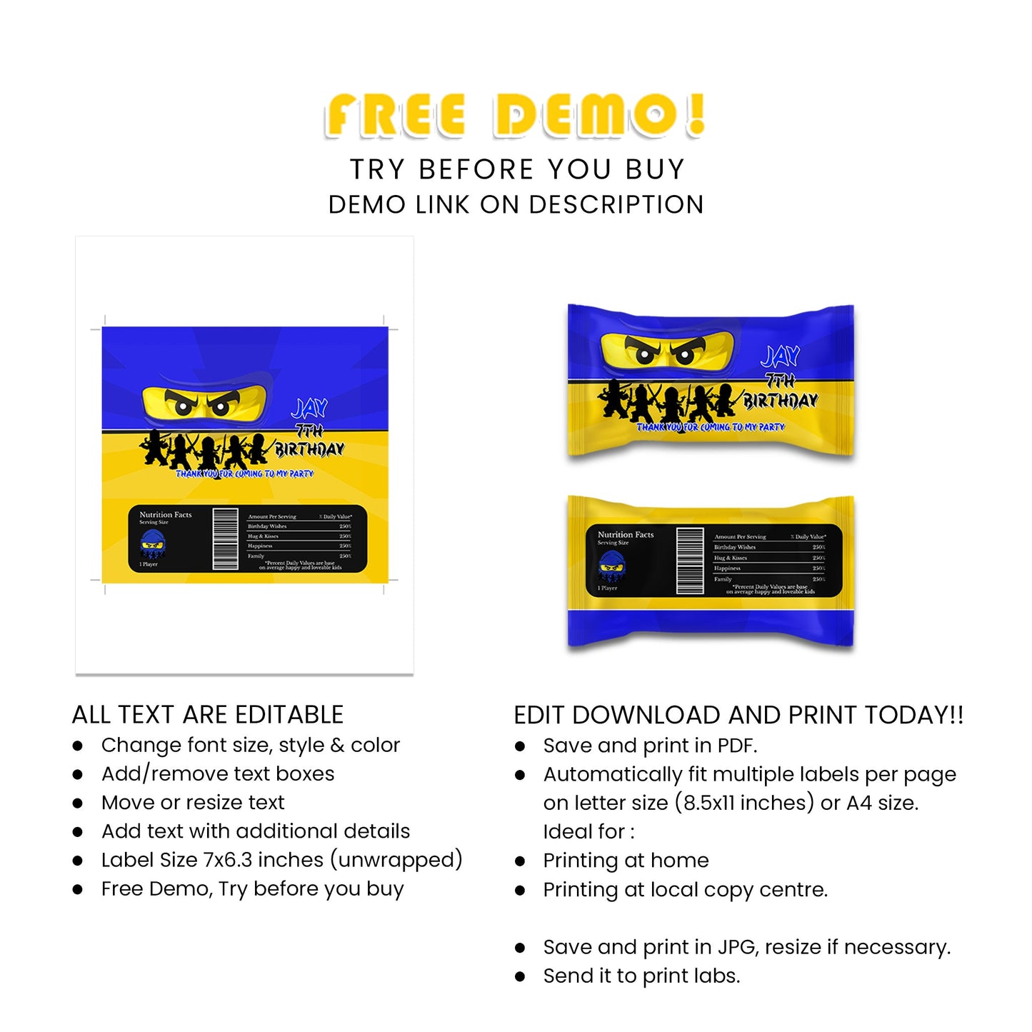 Make Your Skittles Stand Out with Our Ninjago Skittles Label