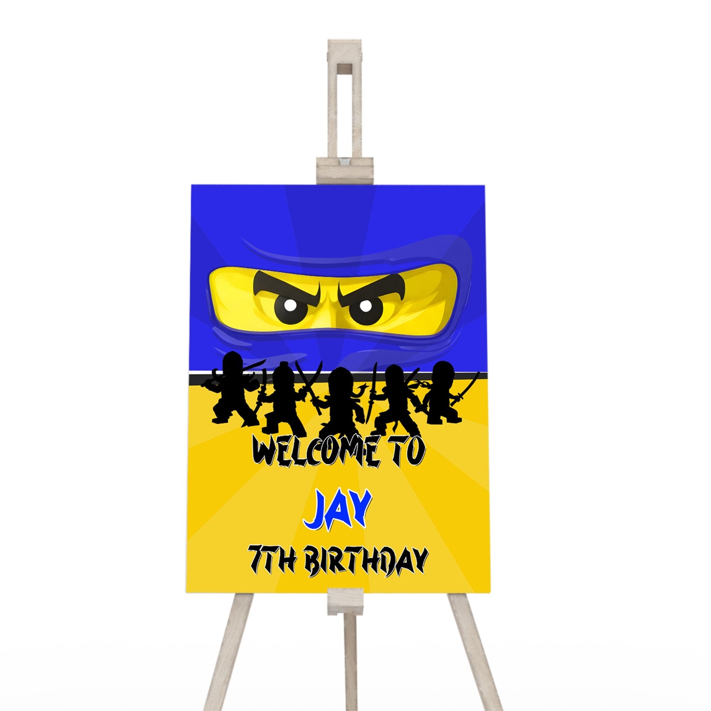 Welcome sign with Ninjago theme