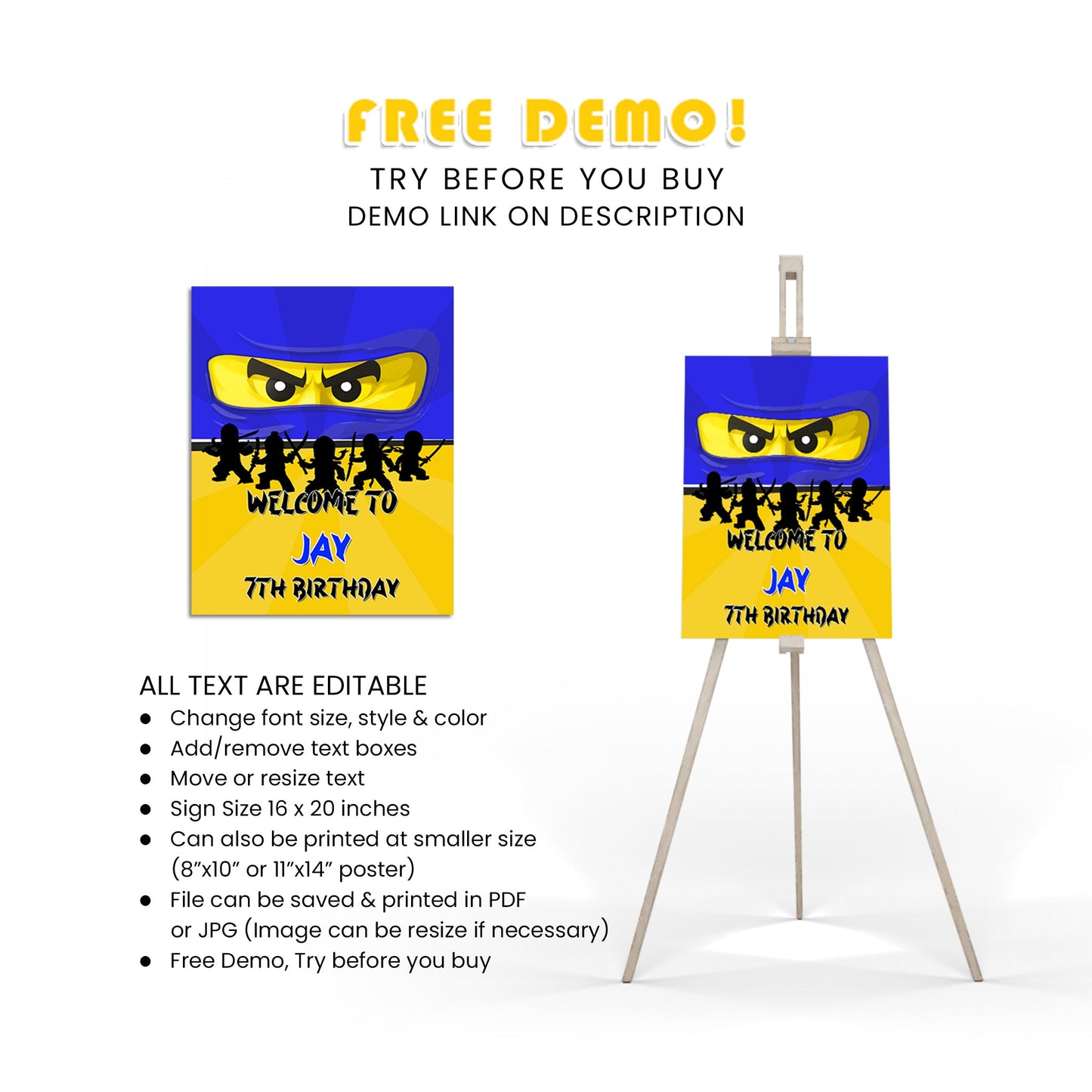 Welcome Your Guests in Style with Our Ninjago Welcome Sign