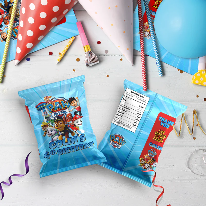 Paw Patrol Birthday Decorations, Rocky Zuma Party Supplies, Rubble & Crew Themed, Paw Patrol Digital Template, Editable Paw Patrol Image SVG PNG