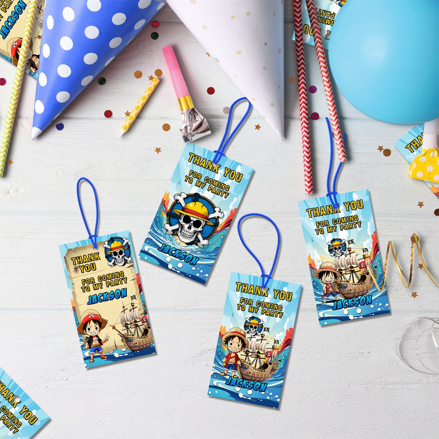One Piece Birthday Decorations, One Piece Manga Series Party Supplies, Monkey D. luffy Themed, One Piece Anime Digital Template, Editable One Piece Image SVG PNG