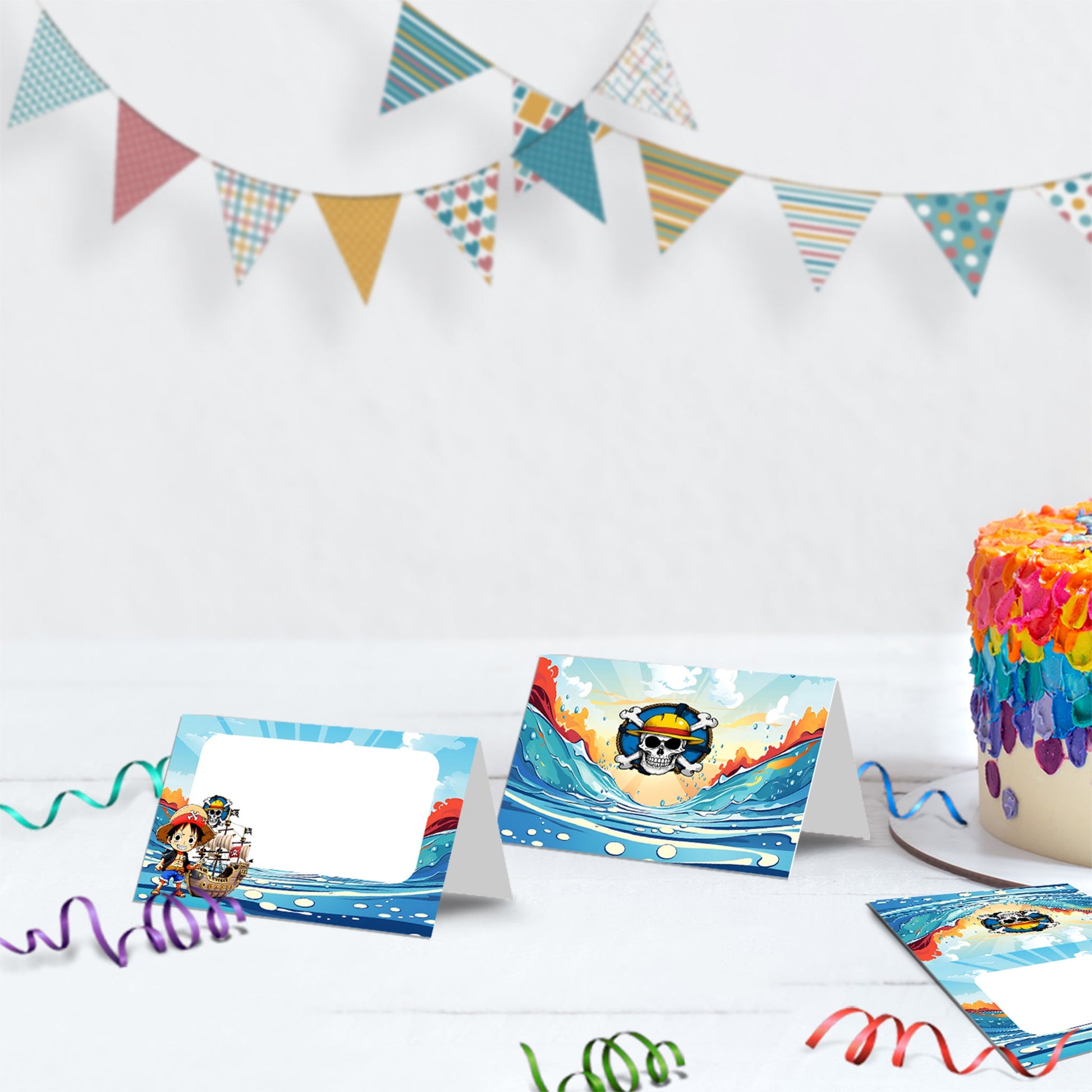 One Piece Birthday Decorations, One Piece Manga Series Party Supplies, Monkey D. luffy Themed, One Piece Anime Digital Template, Editable One Piece Image SVG PNG