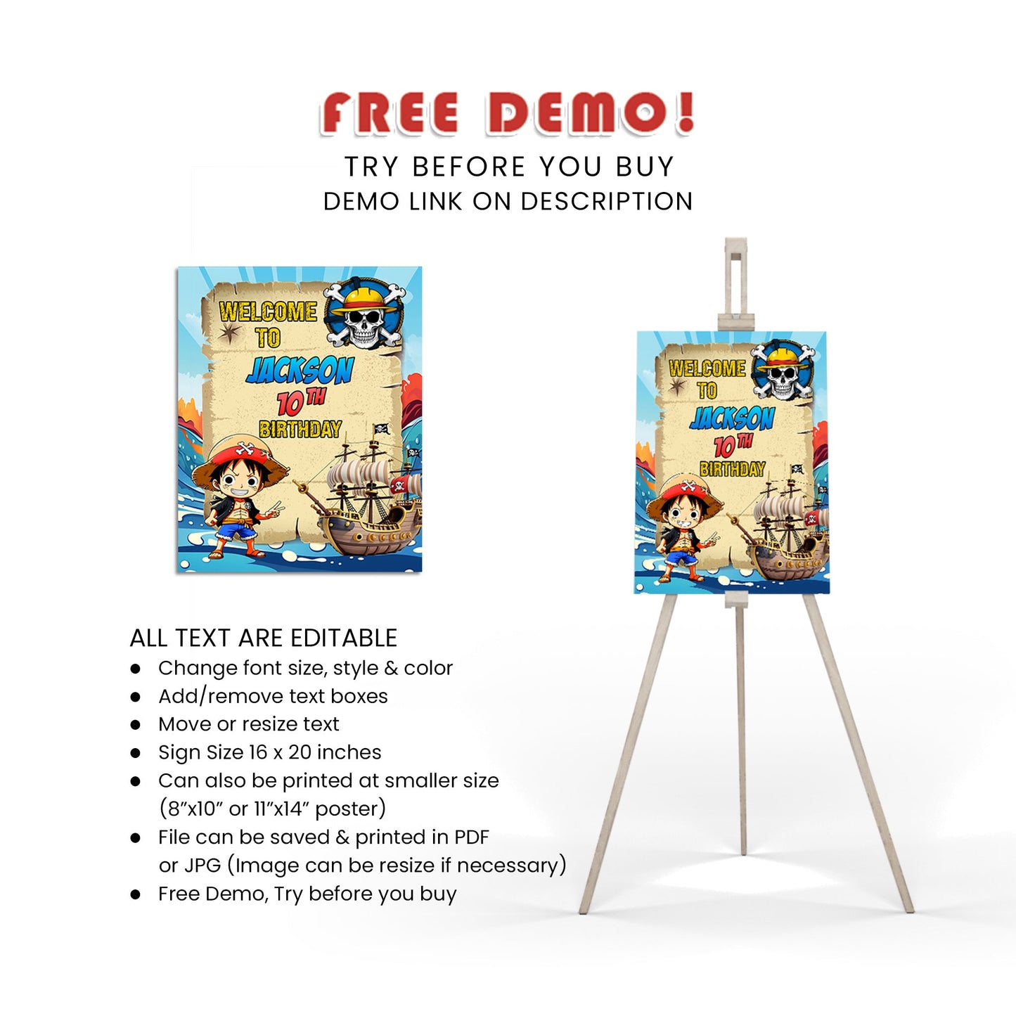 One Piece Welcome Sign - Greet Your Guests in Style
