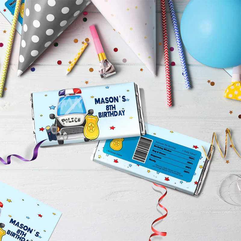 Police Car Birthday Decorations, Cop Party Supplies, Police Themed, Police cop Digital Template, Editable Kids Police Image SVG PNG