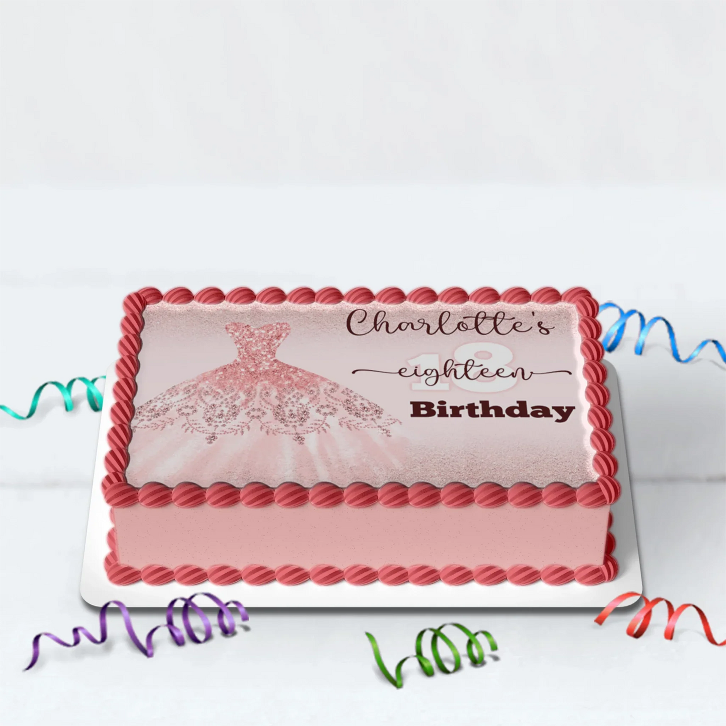 18th birthday Birthday Decorations, 16th birthday Party Supplies, Teen Birthday Themed, Adult Birthday Digital Template, Editable Rose Gold Image SVG PNG
